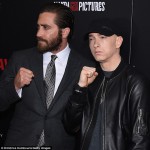 Jake Gyllenhaal and Eminem Southpaw in New York July 21, 2015