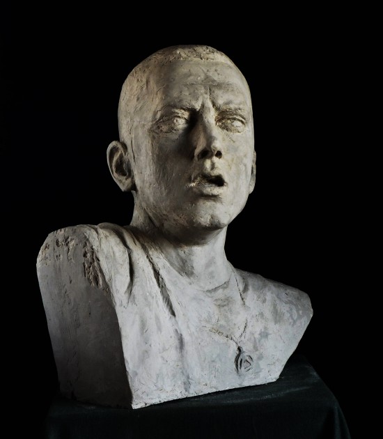 Aleksander Walijewski - Bust of Eminem. Final Effect - Gypsum Cast