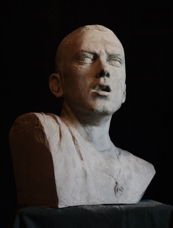 Aleksander Walijewski - Bust of Eminem. Final Effect - Gypsum Cast