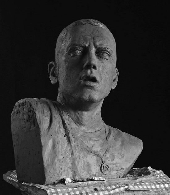 Aleksander Walijewski - Bust of Eminem. Sculpture in Clay