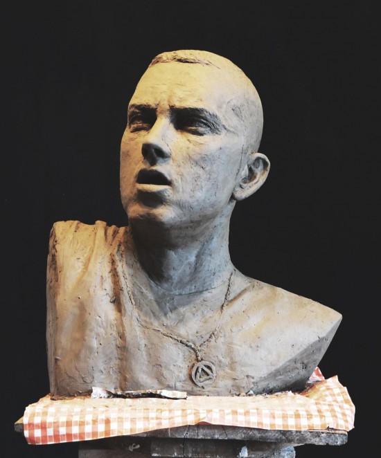 Aleksander Walijewski - Bust of Eminem. Sculpture in Clay