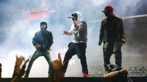 2015.11.06 - Eminem Big Sean Royce at Joe Louis Areba