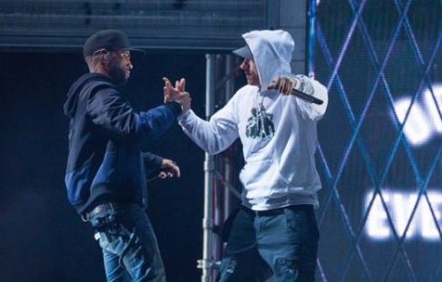 2015.11.06 - Eminem Big Sean Royce at Joe Louis Areba
