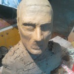Aleksander Walijewski – Bust of Eminem. Sculpture in Clay (Unfinished)