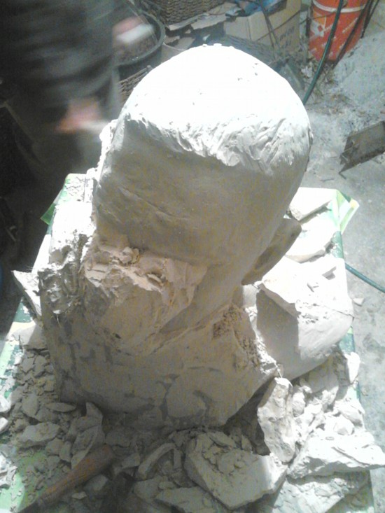 Aleksander Walijewski - Bust of Eminem. Gypsum Casting Process