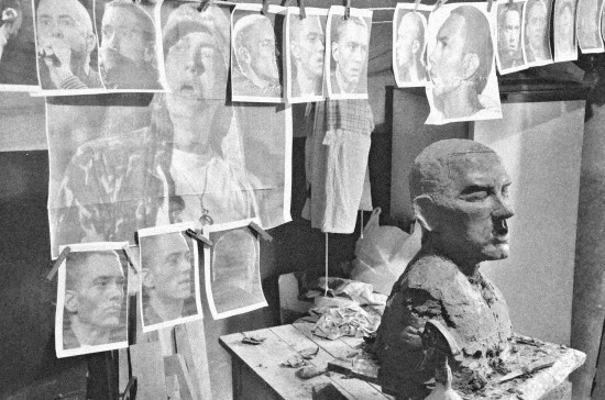 Aleksander Walijewski - Bust of Eminem. Sculpture in Clay (Unfinished)