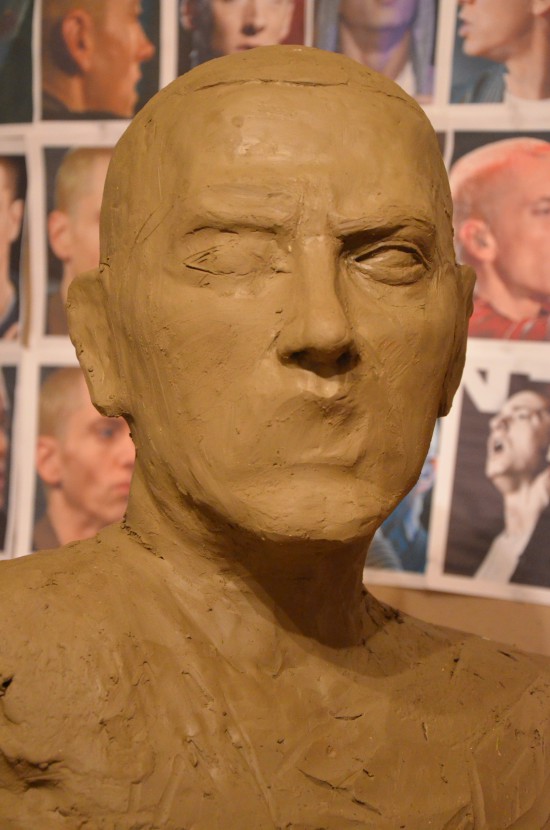 Aleksander Walijewski - Bust of Eminem. Sculpture in Clay (Unfinished)