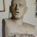 Aleksander Walijewski — Bust of Eminem. Sculpture in Clay (Unfinished)