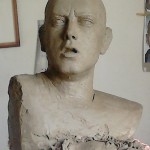 Aleksander Walijewski – Bust of Eminem. Sculpture in Clay (Unfinished)