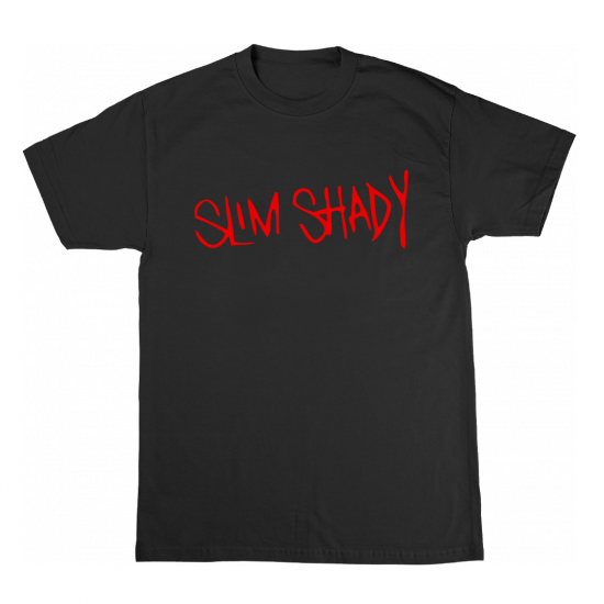 SLIM SHADY T-SHIRT (RED ON BLACK) SLIM SHADY T-SHIRT (RED ON BLACK)