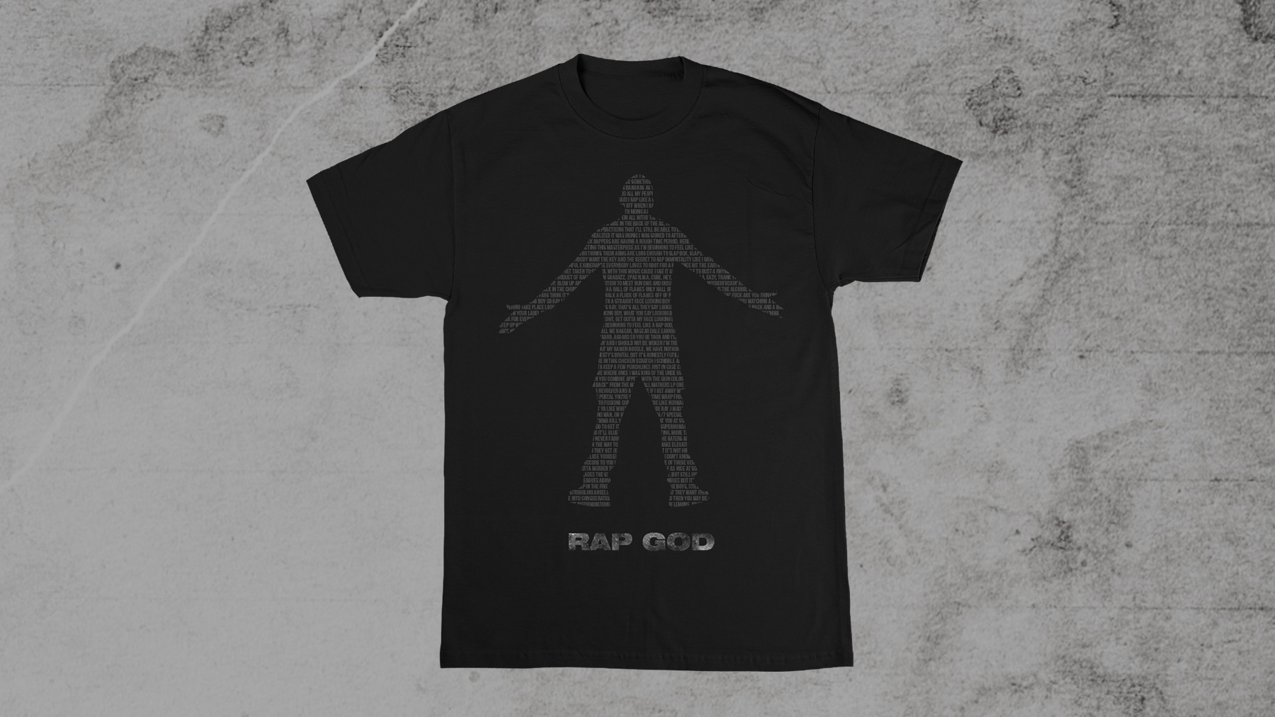 Eminem Rap God 2.0 T-Shirt Black on Black