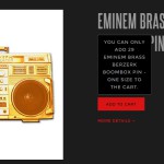 EMINEM BRASS BERZERK BOOMBOX PIN