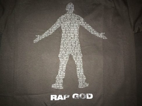 Eminem Rap God 2.0 T-Shirt Black on Black 2015