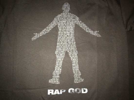 Eminem Rap God 2.0 T-Shirt Black on Black 2015