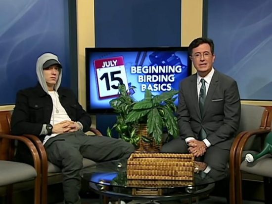 Eminem в гостях у Стивена Кольбера в "Only In Monroe". Часть 4