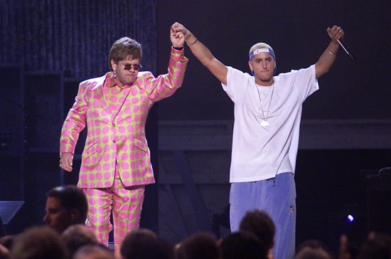 Eminem and Elton John at 2001 Grammy Awards 2