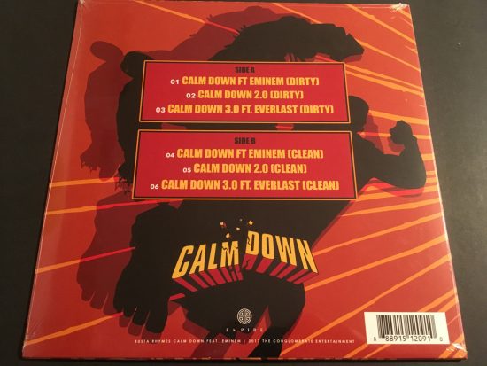 Спустя почти три года сингл «Calm Down» от Busta Rhymes'а и Eminem'а вышел на виниле!