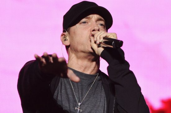 Eminem performs at the 2010 Epicenter Music Festival at Auto Club Speedway on Sept. 25, 2010 in Fontana, Calif.
