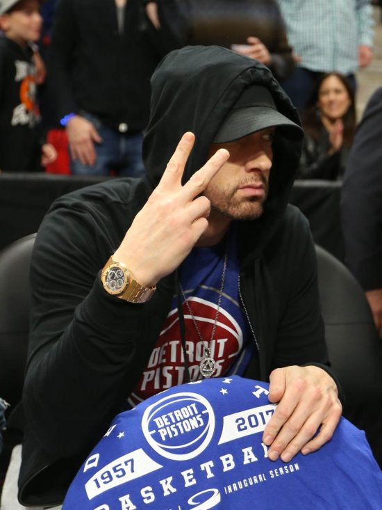 Eminem на игре Detroit Pistons на стадионе Little Caesars Arena 18.10.2017