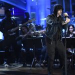 SATURDAY NIGHT LIVE -- Episode 1731 -- Pictured: Eminem performs a Medley in Studio 8H on Saturday, November 18, 2017 -- (Photo by: Will Heath/NBC/NBCU Photo Bank via Getty Images)