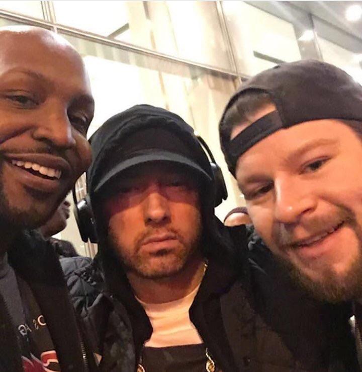 2017.11.17 - Phil Duckett, Eminem, Chris Scopo at SiriusXM Studios NY