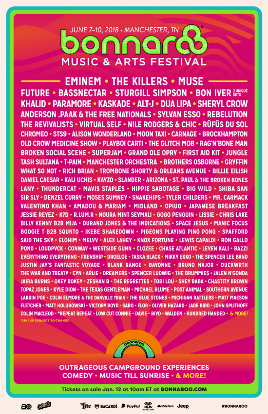 bonnaroo eminem 2018 epro