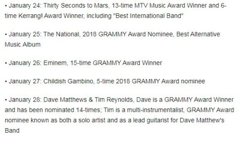 Eminem выступит на концерте в честь церемонии Grammy Awards 2018