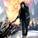 INGLEWOOD, CA - MARCH 11: Eminem performs onstage during the 2018 iHeartRadio Music Awards which broadcasted live on TBS, TNT, and truTV at The Forum on March 11, 2018 in Inglewood, California. (Photo by Kevin Mazur/Getty Images for iHeartMedia)