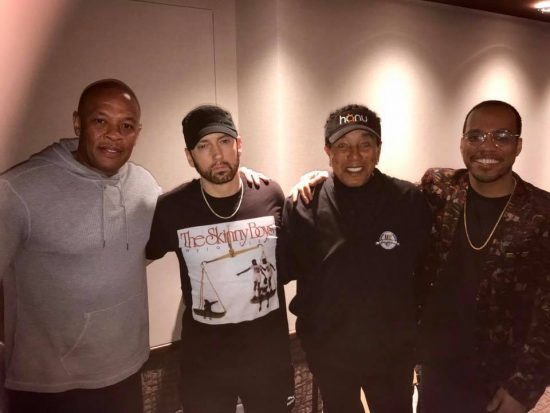 Eminem, Dr. Dre, Smokey Robinson и Anderson Paak работают вместе в студии 