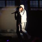 INDIO, CA - APRIL 15: Eminem performs onstage during the 2018 Coachella Valley Music and Arts Festival Weekend 1 at the Empire Polo Field on April 15, 2018 in Indio, California. (Photo by Christopher Polk/Getty Images for Coachella)