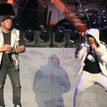 INDIO, CA - APRIL 15: Mr. Porter (L) and Eminem perform onstage during the 2018 Coachella Valley Music and Arts Festival Weekend 1 at the Empire Polo Field on April 15, 2018 in Indio, California. (Photo by Christopher Polk/Getty Images for Coachella)