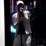 INDIO, CA - APRIL 15: Eminem performs onstage during the 2018 Coachella Valley Music and Arts Festival Weekend 1 at the Empire Polo Field on April 15, 2018 in Indio, California. (Photo by Kevin Winter/Getty Images for Coachella)