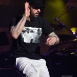 INDIO, CA - APRIL 15: Eminem performs onstage during the 2018 Coachella Valley Music and Arts Festival Weekend 1 at the Empire Polo Field on April 15, 2018 in Indio, California. (Photo by Kevin Mazur/Getty Images for Coachella)