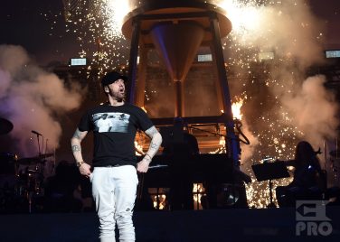 INDIO, CA - APRIL 15: Eminem performs onstage during the 2018 Coachella Valley Music and Arts Festival Weekend 1 at the Empire Polo Field on April 15, 2018 in Indio, California. (Photo by Kevin Winter/Getty Images for Coachella)