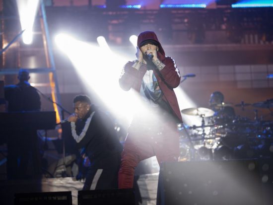 Eminem at Boston Calling 2018 photo by Jeremy Deputat