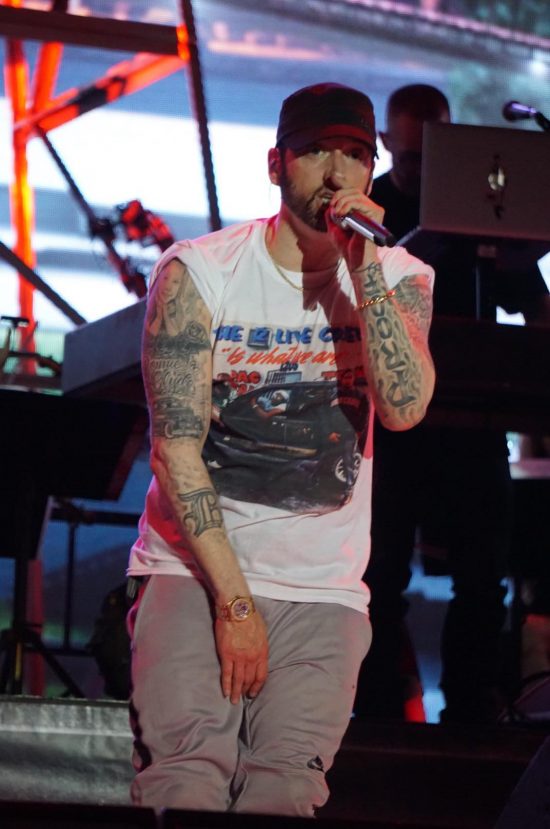 Eminem live at Bonnaroo 2018, photo by Melissa Carter-Borchers epro