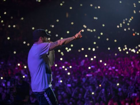 Eminem's 2018 performance in Stockholm, Sweden Revival Tour. Photo Credit: Jeremy Deputat