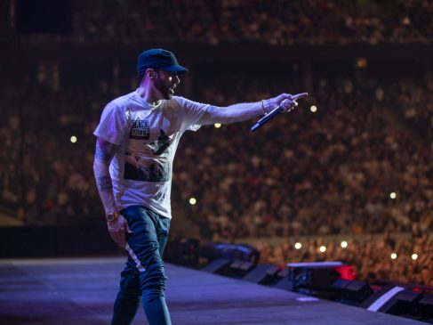 Eminem's 2018 performance in Stockholm, Sweden Revival Tour. Photo Credit: Jeremy Deputat