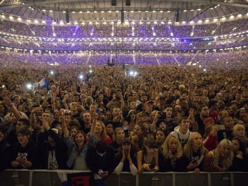 Eminem's 2018 performance in Stockholm, Sweden Revival Tour. Photo Credit: Jeremy Deputat
