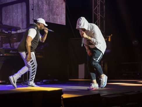 Eminem's 2018 performance in Stockholm, Sweden Revival Tour. Photo Credit: Jeremy Deputat