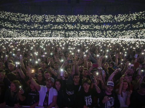 Eminem's 2018 performance in Stockholm, Sweden Revival Tour. Photo Credit: Jeremy Deputat