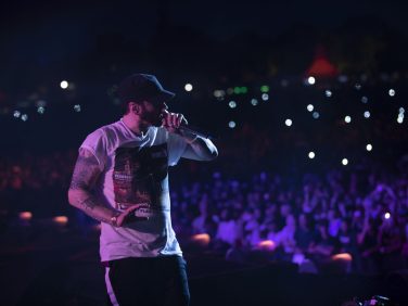 Eminem's 2018 performance in Denmark's Roskilde Festival Revival Tour. Photo Credit: Jeremy Deputat