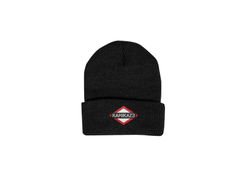 This is a pre-order and is expected to ship in 4-5 weeks. Exclusive and limited Kamikaze merchandise. 100% wool beanie. Multi-color patch on front.