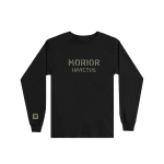 This is a pre-order and is expected to ship in 4-5 weeks.   Exclusive and limited Kamikaze merchandise.  Morior Invictus (Latin for “Death Before Defeat”) printed in sandstone on front chest center with E logo printed on right wrist of a black long sleeve shirt.