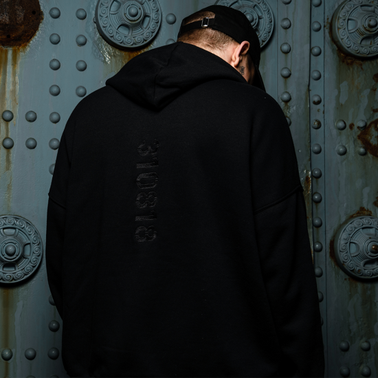 Eminem LIMITED EDITION KAMIKAZE BLACK ON BLACK EMBROIDERED HOODIE