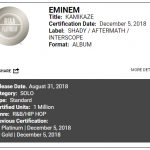 Официально: Альбом Эминема «Kamikaze» получил платину в США!