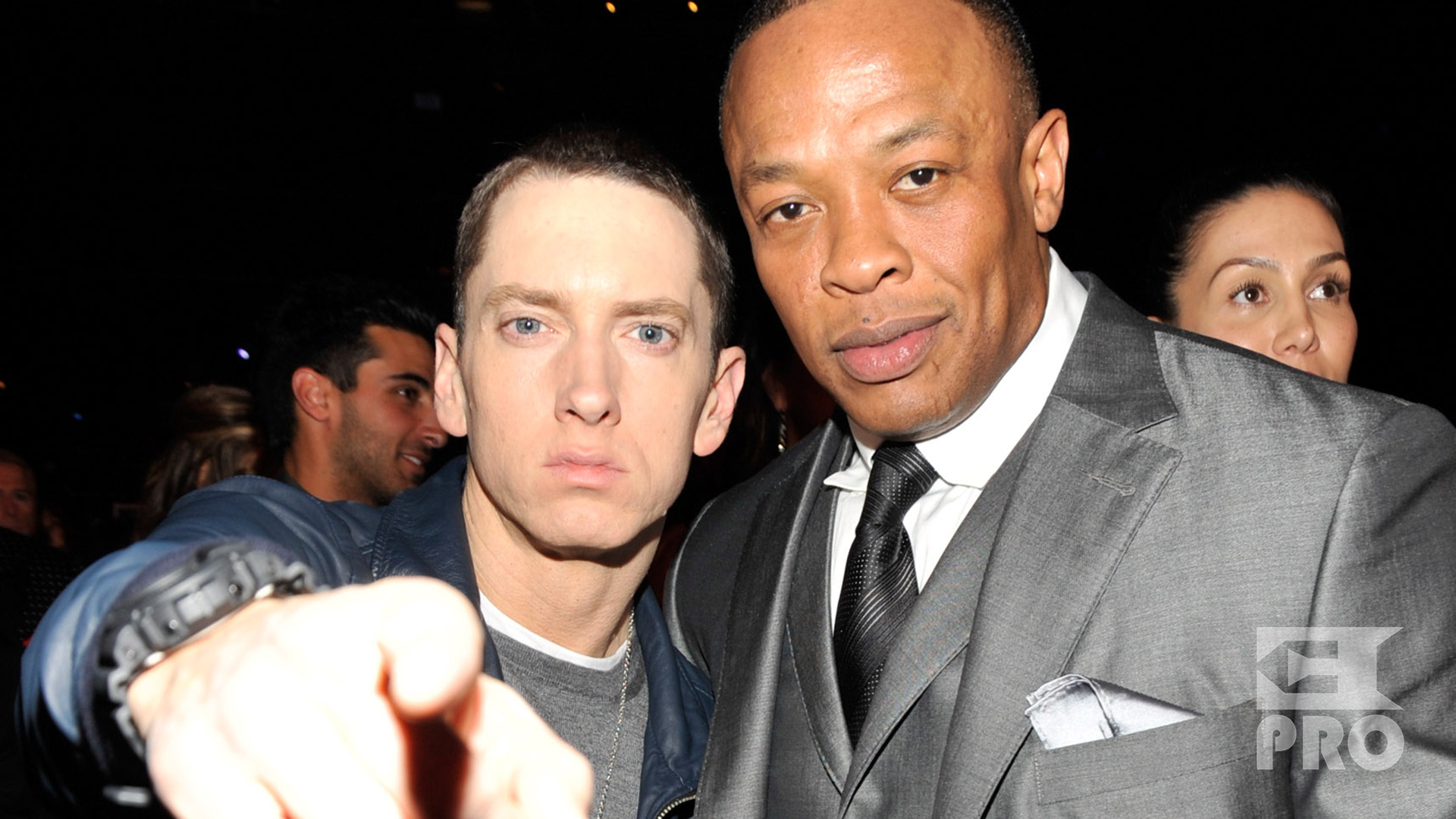 Eminem Dr. Dre The 53rd Annual GRAMMY Awards held at Staples Center on February 13, 2011 in Los Angeles, California.