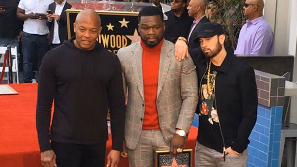 Эминем выступил с речью на церемонии открытия звезды 50 Cent на «Аллее Славы» в Голливуде