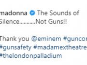 Мадонна поблагодарила Эминема за поддержку контроля над распространением оружия