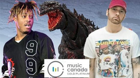 Золотой статус песни "Godzilla" в Канаде